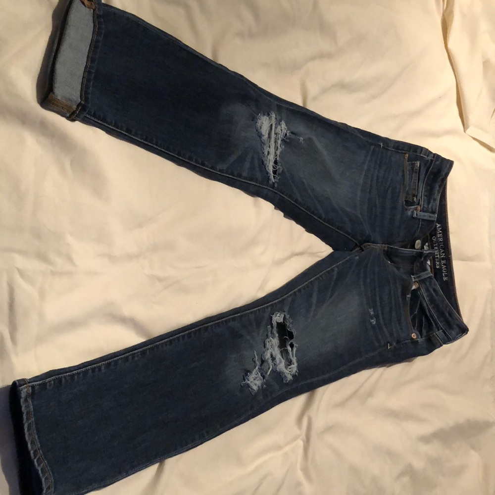 American Eagle skinny crop jeans. SHORT length